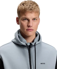 Boss by Hugo Men's Regular-Fit Zip-Up Spacer Pique Sweatshirt