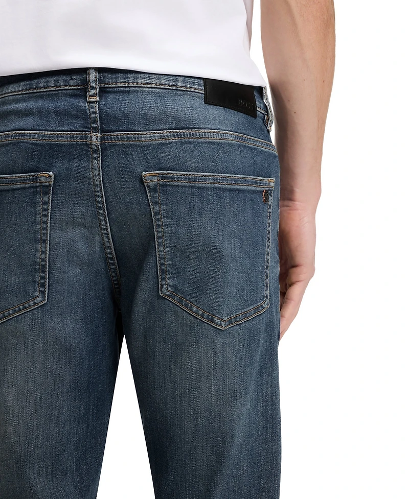 Boss by Hugo Men's Stretch-Cotton Blend Slim-Fit Jeans