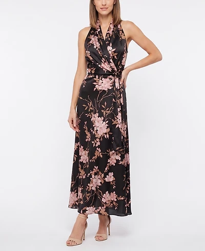 Taylor Women's Floral V-Neck Fit & Flare Dress