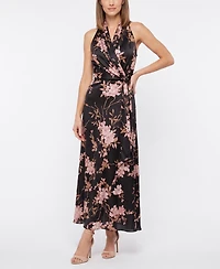 Taylor Women's Floral V-Neck Fit & Flare Dress