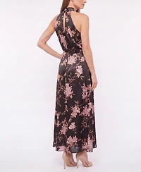 Taylor Women's Floral V-Neck Fit & Flare Dress