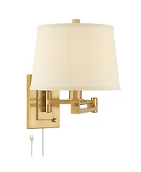 Franklin Iron Works Easley 15" High Warm Plug-In Swing Arm Wall Lamp