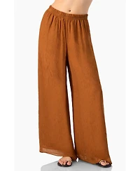 Ivonne Women's Airy Wide-Leg Elastic Waist Pants