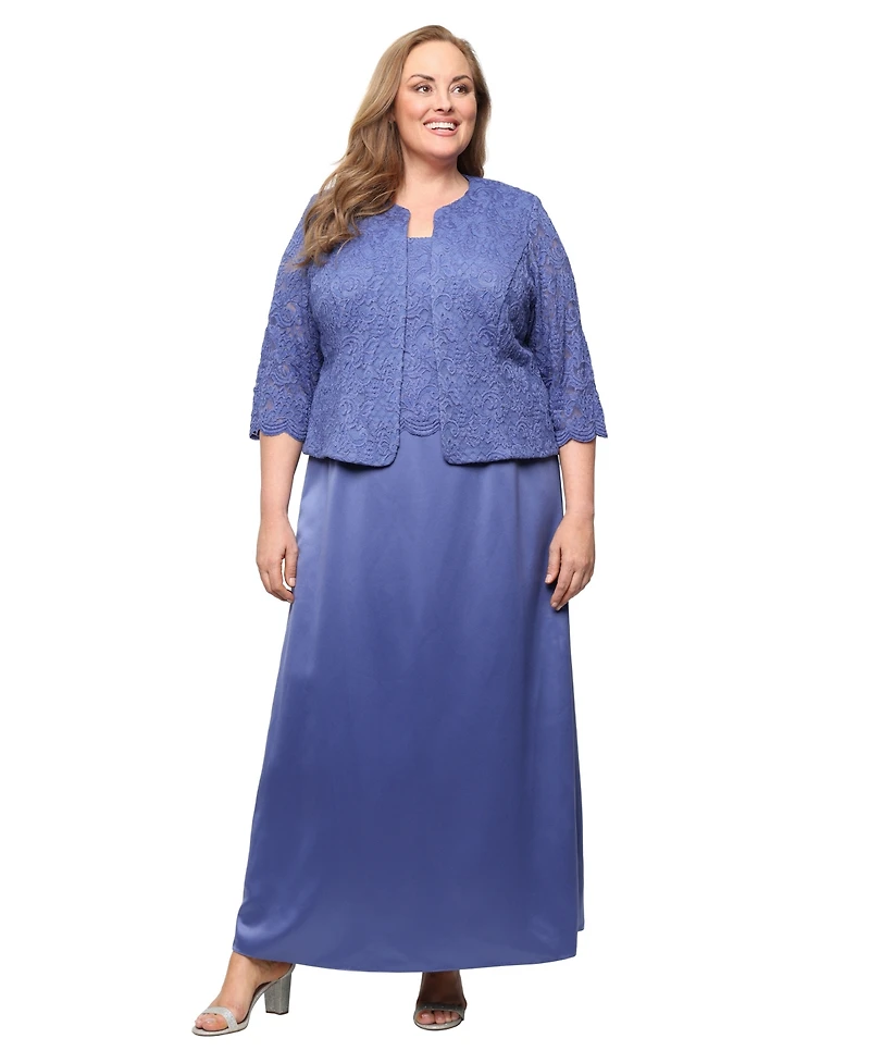 Alex Evenings Plus Lace Dress & Jacket