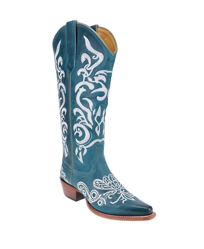 Malibu Beach Women's Premium Western Leather Boots Calypso