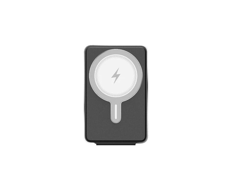 Brookstone Foldable 5000mAh Magsafe 15W Wireless Charging Power Bank and Phone Stand