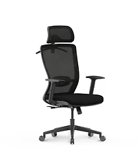 FlexiSpot C3FM Ergonomic Office Chair with Foam Seat and Mesh Back, Adjustable Headrest and Lumbar Support, Swivel Desk Chair for Home Office -
