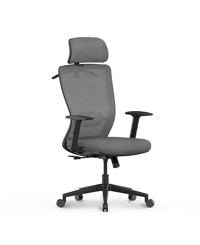 FlexiSpot C3FM Ergonomic Office Chair with Foam Seat and Mesh Back, Adjustable Headrest and Lumbar Support, Swivel Desk Chair for Home Office -