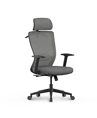 FlexiSpot C3FM Ergonomic Office Chair with Foam Seat and Mesh Back, Adjustable Headrest and Lumbar Support, Swivel Desk Chair for Home Office -