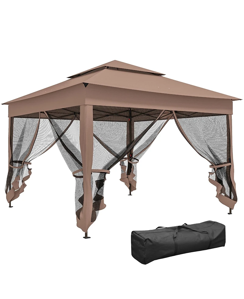 Outsunny 11' x Pop-Up Gazebo Canopy with Carrying Bag
