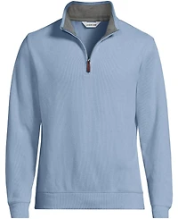 Lands' End Big & Tall Bedford Rib Quarter Zip Sweater