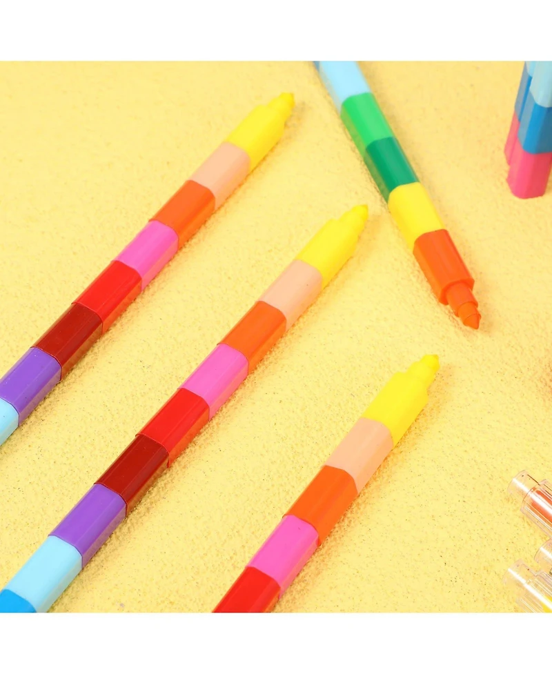 Stackable Crayons Buildable Rainbow Pencils Party Favors Pack of 20