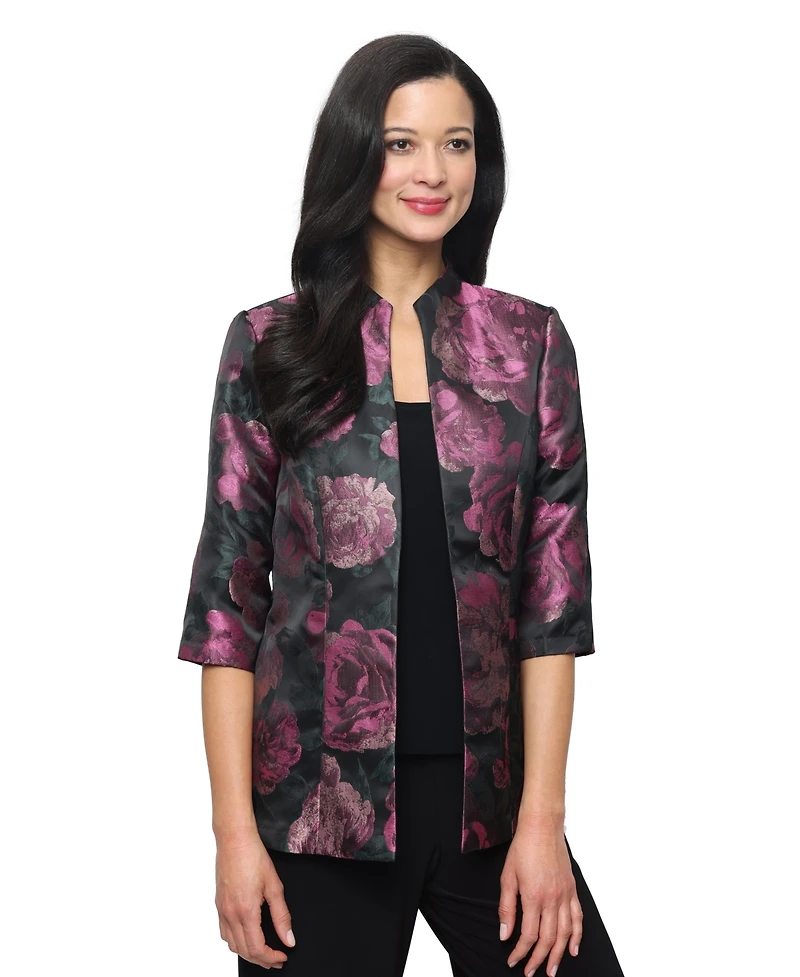 Alex Evenings Women's Printed Jacquard Twinset