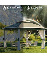 gaomon Outdoor Canopy Shelter Pop Up Gazebo Tent with Mosquito Netting