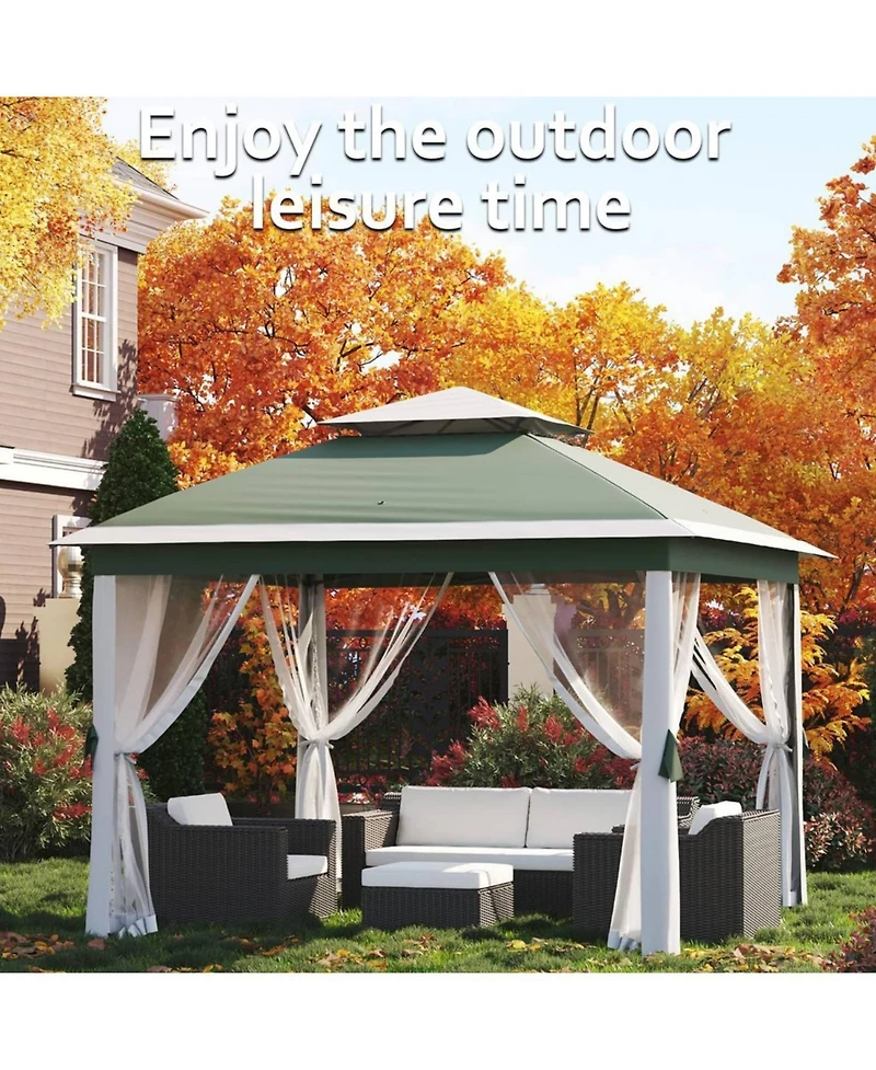 gaomon Outdoor Canopy Shelter Pop Up Gazebo Tent with Mosquito Netting