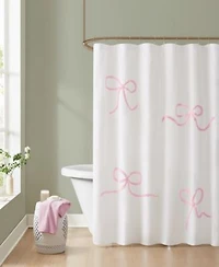Truly Soft Textured Bow Shower Curtain