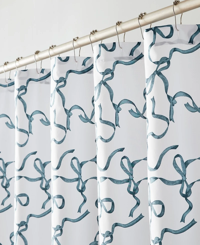 Truly Soft Printed Bow Shower Curtain, 72" x