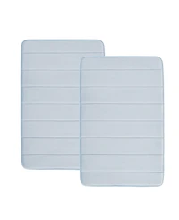 Truly Soft Solid Memory Foam 2-Pc. Bath Rug, 17" x 24"