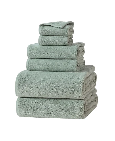 French Connection Solid Dobby 6-Pc. Bath Towels Set