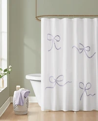Truly Soft Textured Bow Shower Curtain, 72" x 72"
