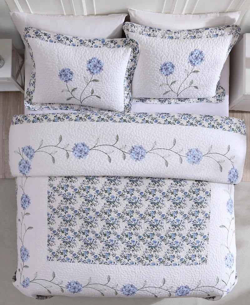 Beatrice Home Fashions Carnation Embroidered Bedspread