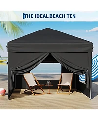 gaomon Outdoor Pop Up Tent Canopy with 4 Sidewalls SandBag and Carry Bag for Camping, Backyard Parties