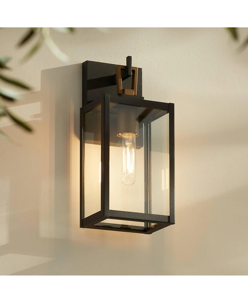Possini Euro Design Possini Euro Trystin 13 inches Highand Brass Outdoor Wall Light