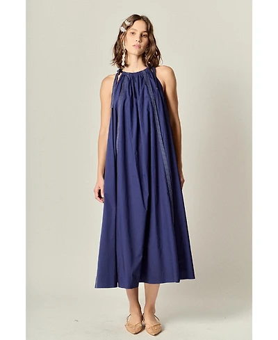 English Factory Women's Halter Neck Midi Dress