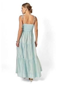 English Factory Women's Smocked Sleeveless Maxi Dress