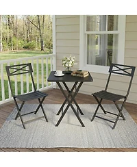 GarveeLife 3-Piece Folding Bistro Set for Patio, Balcony or Garden