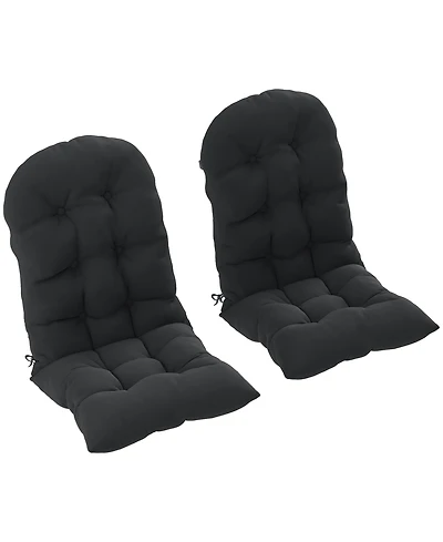 Outsunny 2 Pcs Adirondack Cushions, Tufted High Back Patio Chair Cushions
