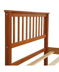 Rainsken Wood Bed Frame, Twin Size Platform Bed with Headboard and Footboard, 275 lbs Capacity for Bedroom, No Box Spring Need