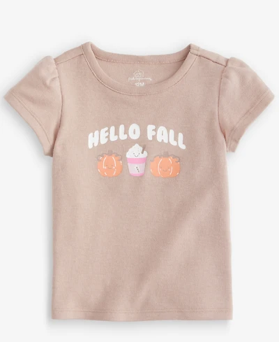 First Impressions Baby Girls' 3M-24M Short-Sleeve Hello Fall T-Shirt, Macy's Exclusive