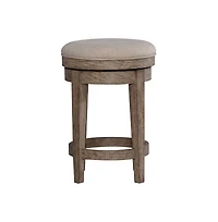 Liberty Furniture Industries, Inc. City Scape Upholstered Console Swivel Stool 25" Burnished Beige Oak