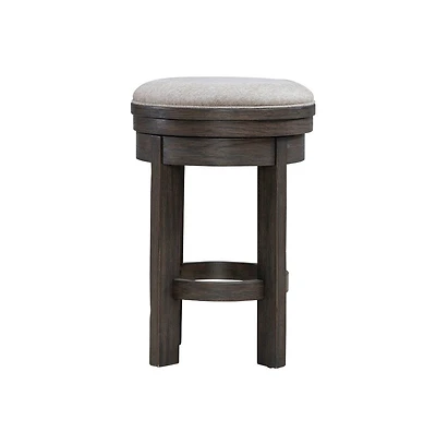 Liberty Furniture Industries, Inc. Lennox Hill Upholstered Swivel Console Stool - Counter Height 26 Inches