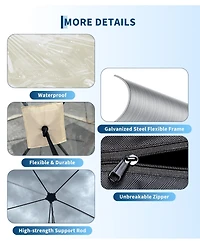 Gaomon 10.5x10.5 Ft Weather-Resistant Pop Up Clear Bubble Tent for Camping Hiking Sports Fishing