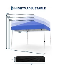 gaomon 10x10Feet Outdoor Portable Pop Up Tent Canopy with Carry Bag for Camping, Patio Deck Garden Beach