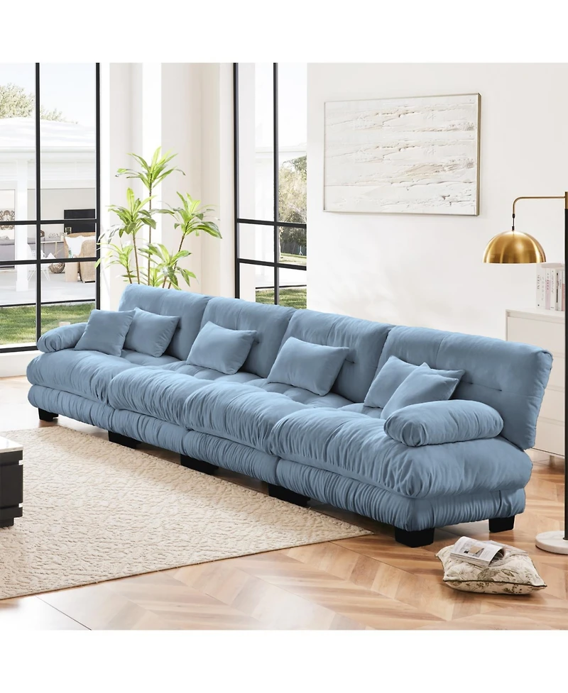 Streamdale Furniture 4-Seater Modular Chenille Sofa Couch for Living Room, Apartment, Office