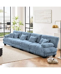 Streamdale Furniture 4-Seater Modular Chenille Sofa Couch for Living Room, Apartment, Office