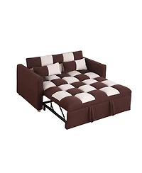 Streamdale Furniture 3-in-1 Sleeper Sofa Couch Bed, Small Teddy Convertible Loveseat Futon