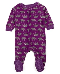 Leveret Baby Girls Matching Family One-Piece Sleep 'n Play Fleece Footed Pajamas - Cute and Playful Prints (03M-24M)