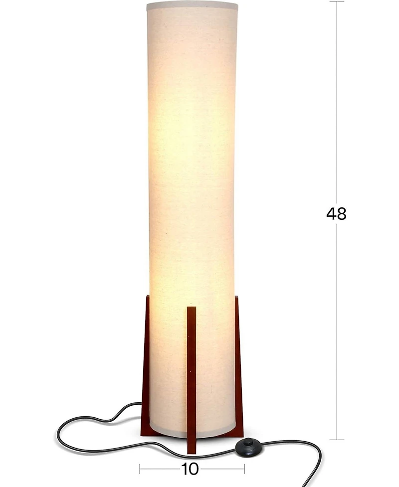 Parker 48" Led Column Floor Lamp with Cylinder Tower Shade