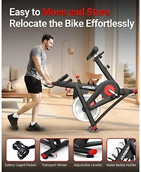 Harison Semi-Commercial Exercise Bike, 380 lbs Capacity, Magnetic with Bluetooth (Hrm-X11)