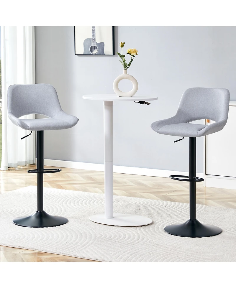 flynama Modern Swivel Adjustable Bar Stools Set of 2, 250 Lbs Capacity