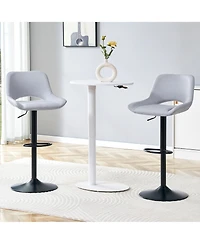 flynama Modern Swivel Adjustable Bar Stools Set of 2, 250 Lbs Capacity