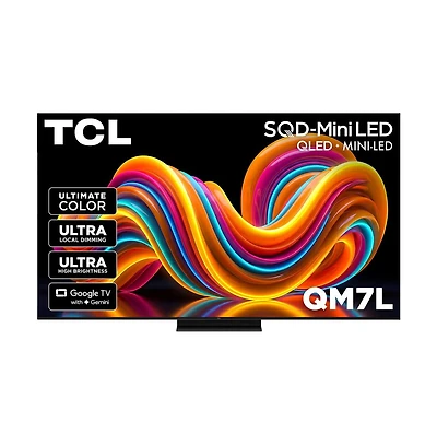 Tcl 85" QM7L Series 4K Mini Led Smart Google Tv Dolby Vision Hdr Gaming - 85QM7L