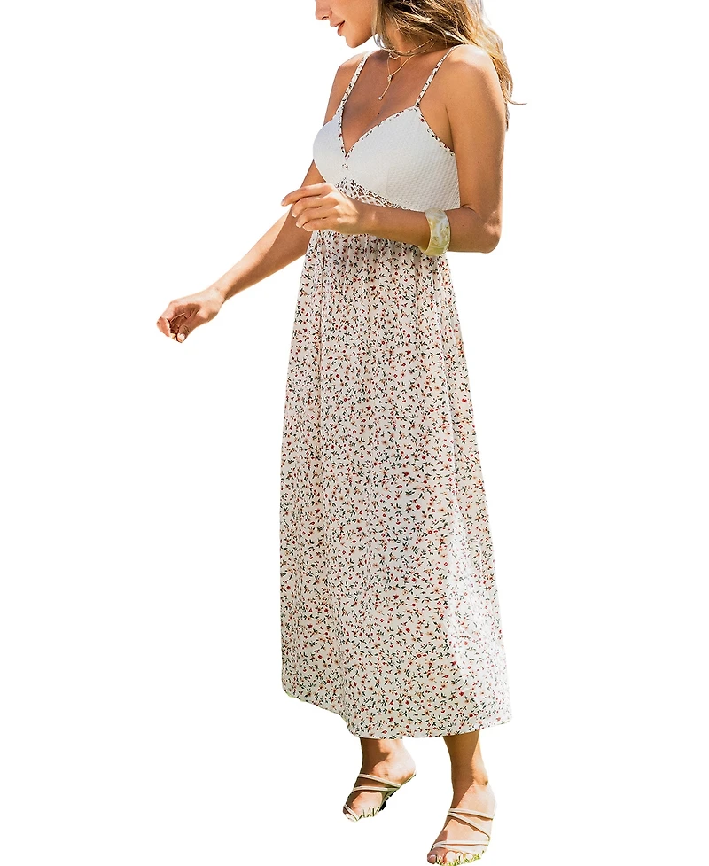 Cupshe Women's Pickin' Petals Floral Maxi Beach Dress