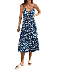 Cupshe Women's Sandy Getaway Tropical Midi Beach Dress