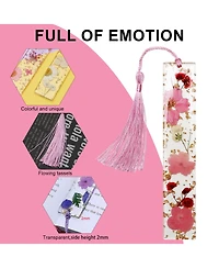 Gnuadz Bookmarks Handmade Dried Flower Tassels Reading Gift