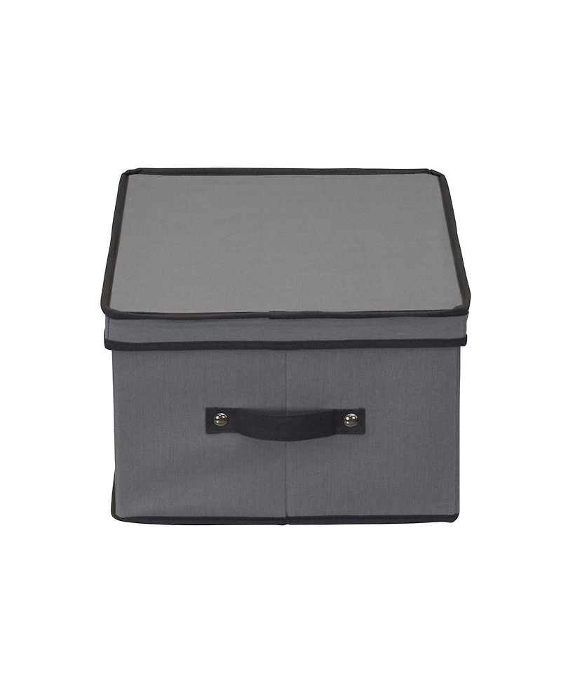 Household Essentials Balloon Wine Glass Storage Box, Windowed Panel and Handles
